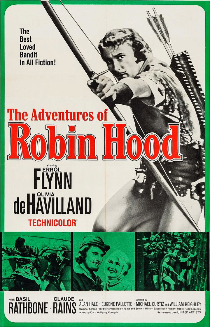 Old Errol Flynn movie film Poster reproduction Robin Hood
