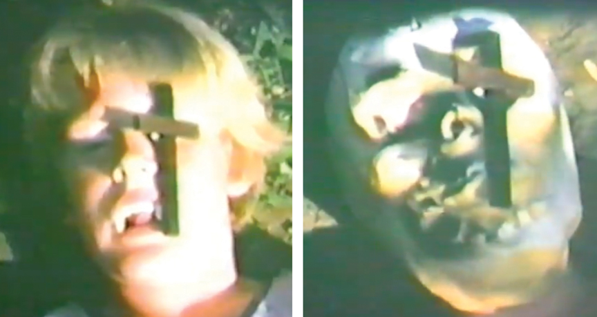 My little brother plays a vampire who, vanquished by a crucifix, becomes a skeleton in my Super 8 opus “Fury of the Vampires” (1971). This amazing effect was achieved via “stop motion” photography (that’s a technical term) and a rubber skull mask.