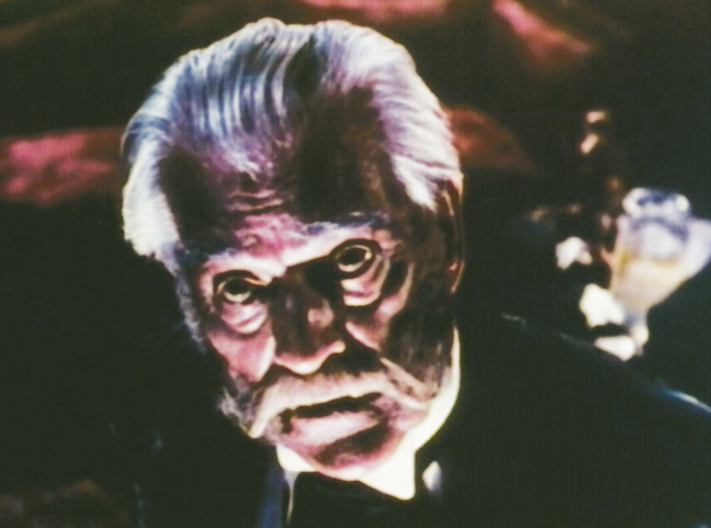 Sometimes Karloff had the opportunity to burnish his stature as the screen's bogeyman, such as in this chilling scene in "House of Evil."