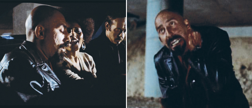 Left: With her murder at Omar's hands imminent, Coffy suggests going out with a bang. Right: Omar gets some, all right ... some justice.