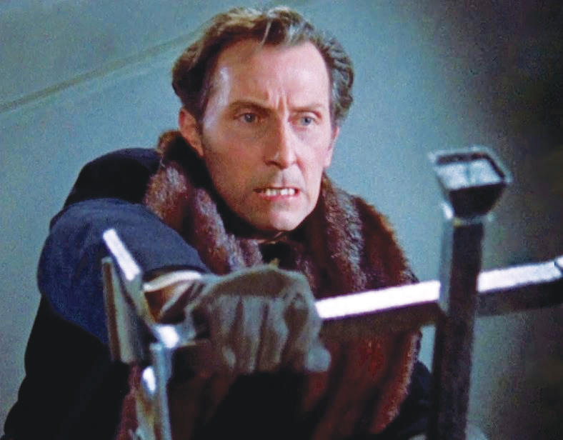 Peter Cushing whips out his crucifix.