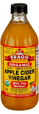 I swear by Bragg Organic Raw Unfiltered Apple Cider Vinegar With the Mother.
